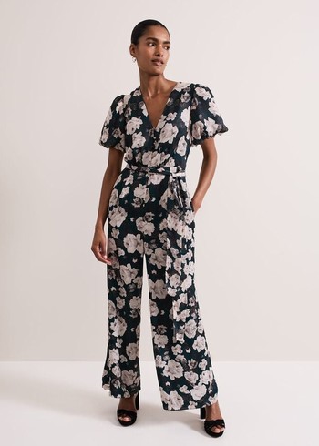 Phase Eight Myron Floral Wide Leg Jumpsuit Multicolor Australia | MZ6302597